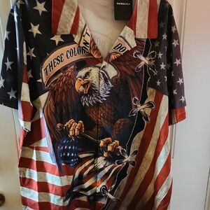 Patriotic Eagle Print Shirt